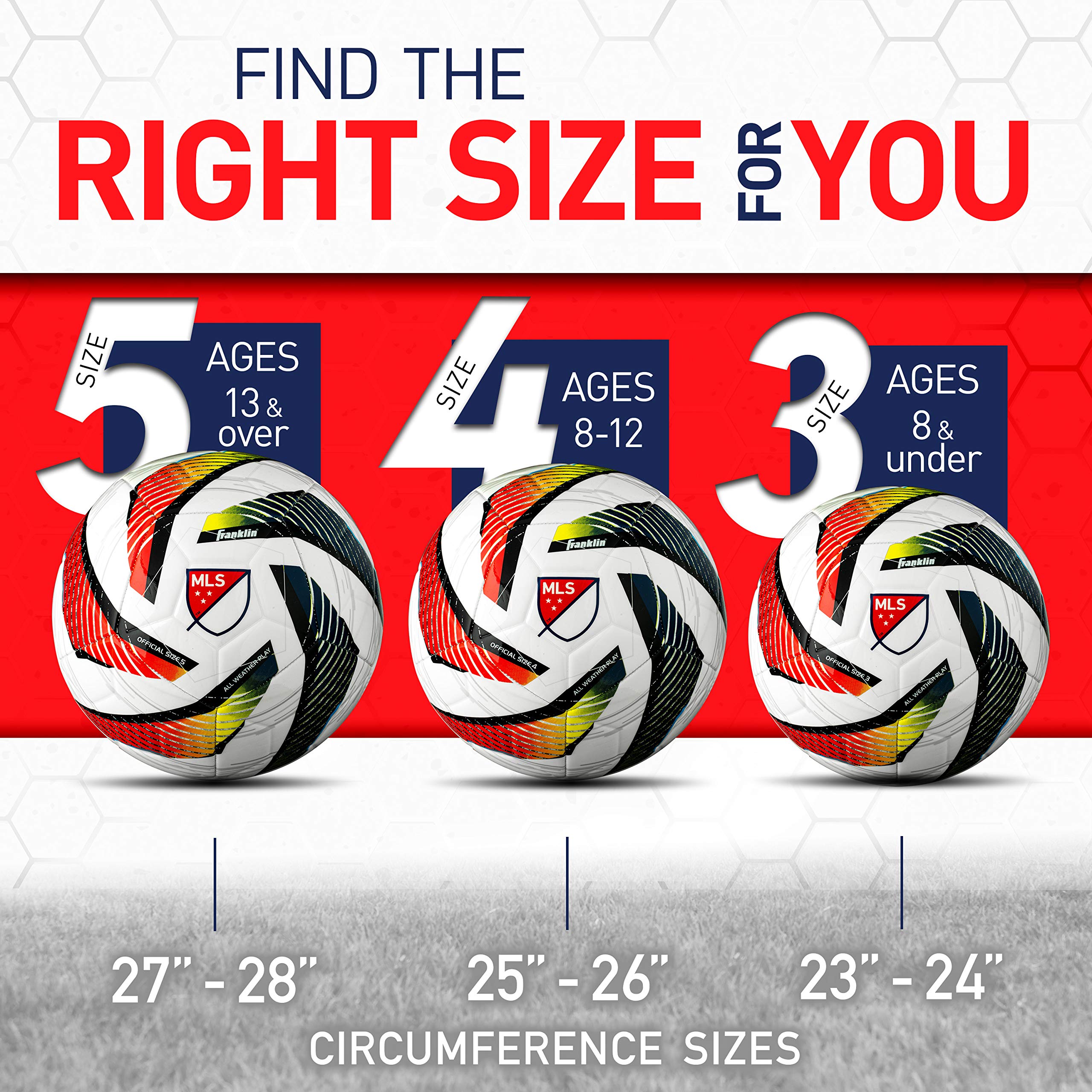 Franklin Sports Mls Tornado Kids Soccer Ball - Size 4 Youth Soccer Ball - Soft Cover - Great For Kids And Toddlers - Air Pump In