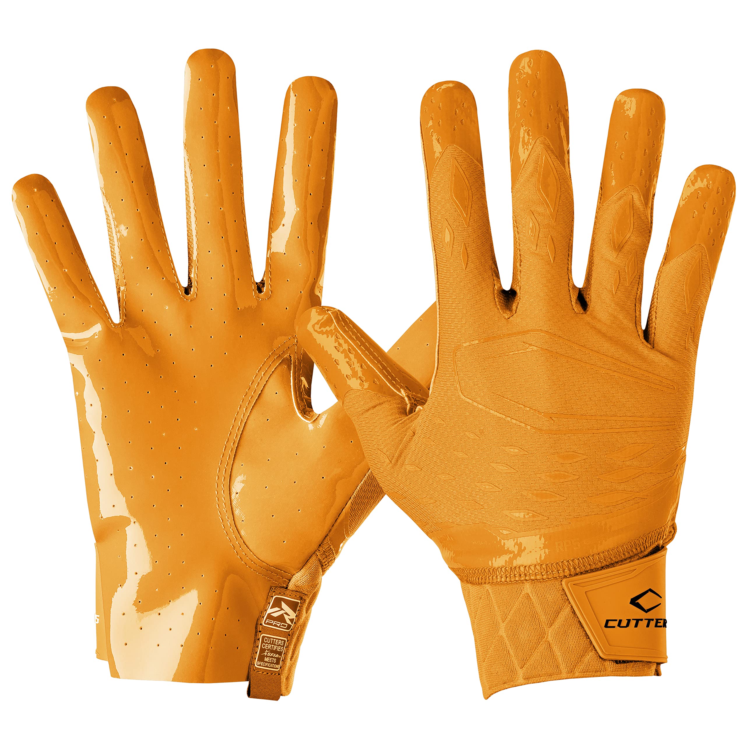Cutters Rev Pro 5.0 Receiver Gloves Solid Gold XXXL