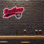 Rico Industries Nhl Florida Panthers Distressed Shape Cut Pennant - Home And Living Room D  Cor - Soft Felt Ez To Hang 18X0.10X1