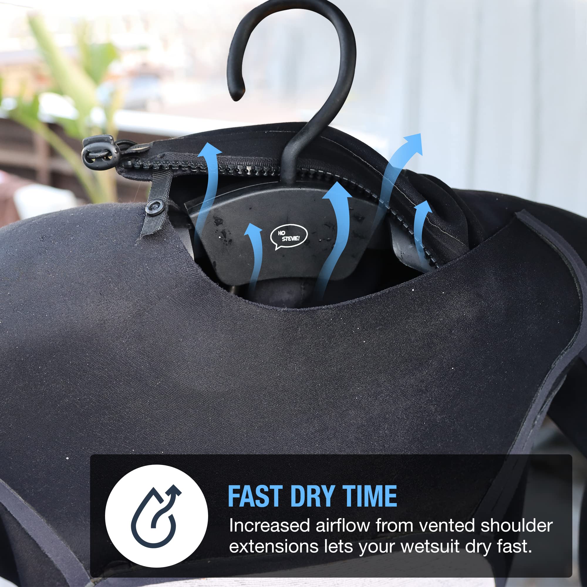 Ho Stevie! Wetsuit Hanger - Fast Dry Folding Vented Hanger For Surfing And Scuba Diving Wet Suits