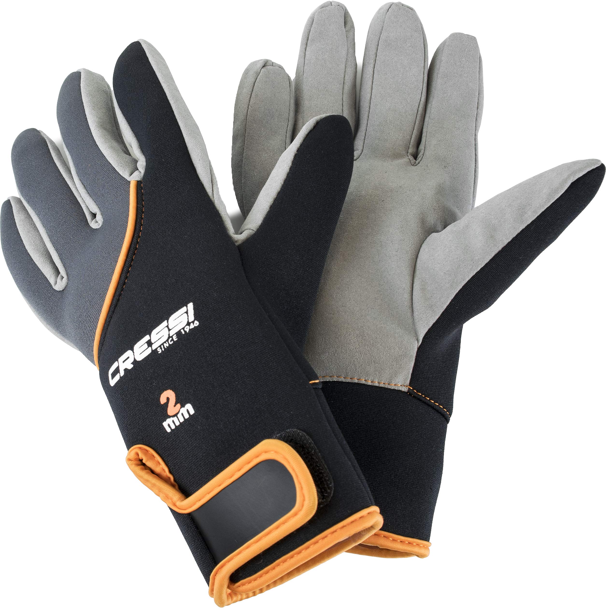 Cressi Tropical Gloves, Black/Orange, Xxl