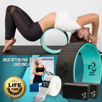 Pete'S Choice Yoga Set For Beginners - Yoga Wheel Kit + 2 Yoga Blocks, Bonus Ebook & Free Yoga Strap | Yoga Starter Kit For Begi