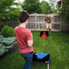 Himal Portable Pvc Framed Cornhole Game Set With 8 Bean Bags And Carrying Bag (Blue-Red,3 X 2-Feet)