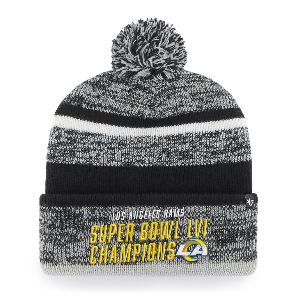 47 Los Angeles Rams Super Bowl Lvi Northward Cuff Beanie Hat With Pom - Nfl La Champions Cuffed Knit Cap
