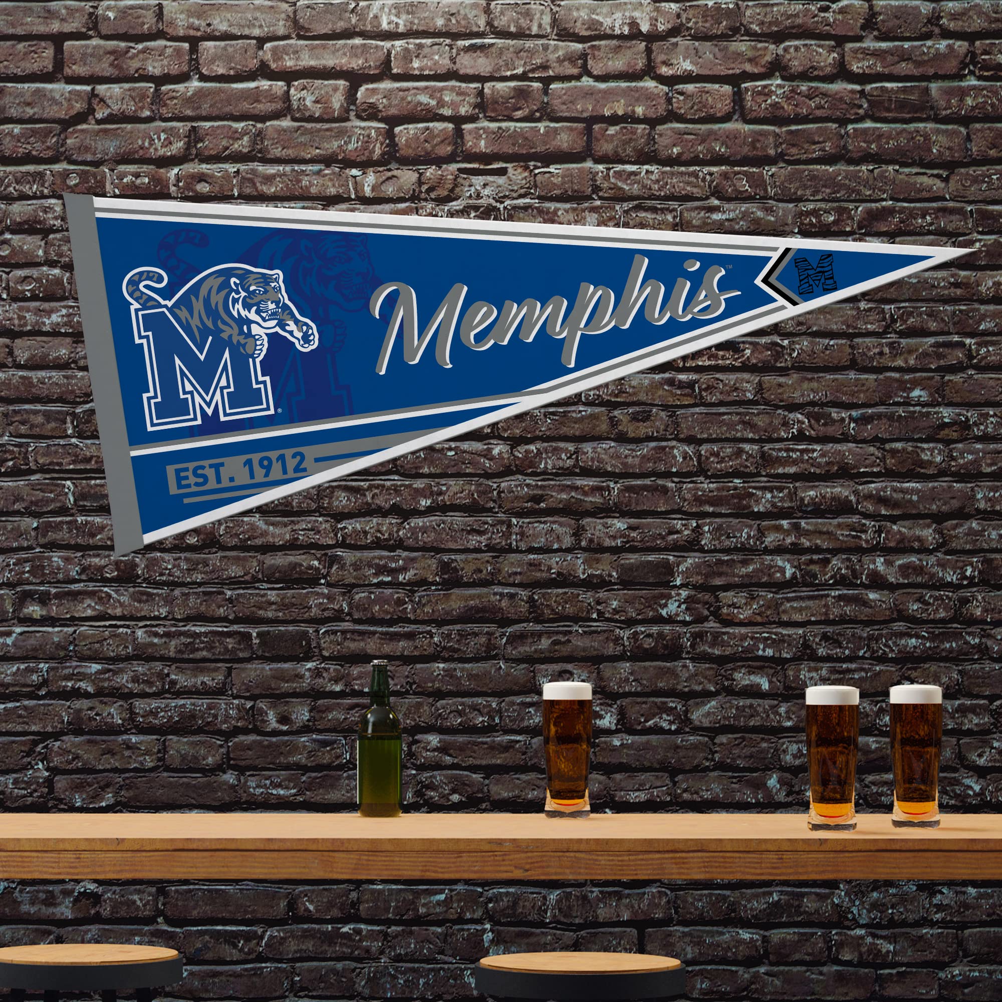 Rico Industries Ncaa Memphis Tigers Classic 12'' X 30'' Felt Wall D  Cor Pennant - Great For Home/Bed Room/Man Cave D  Cor
