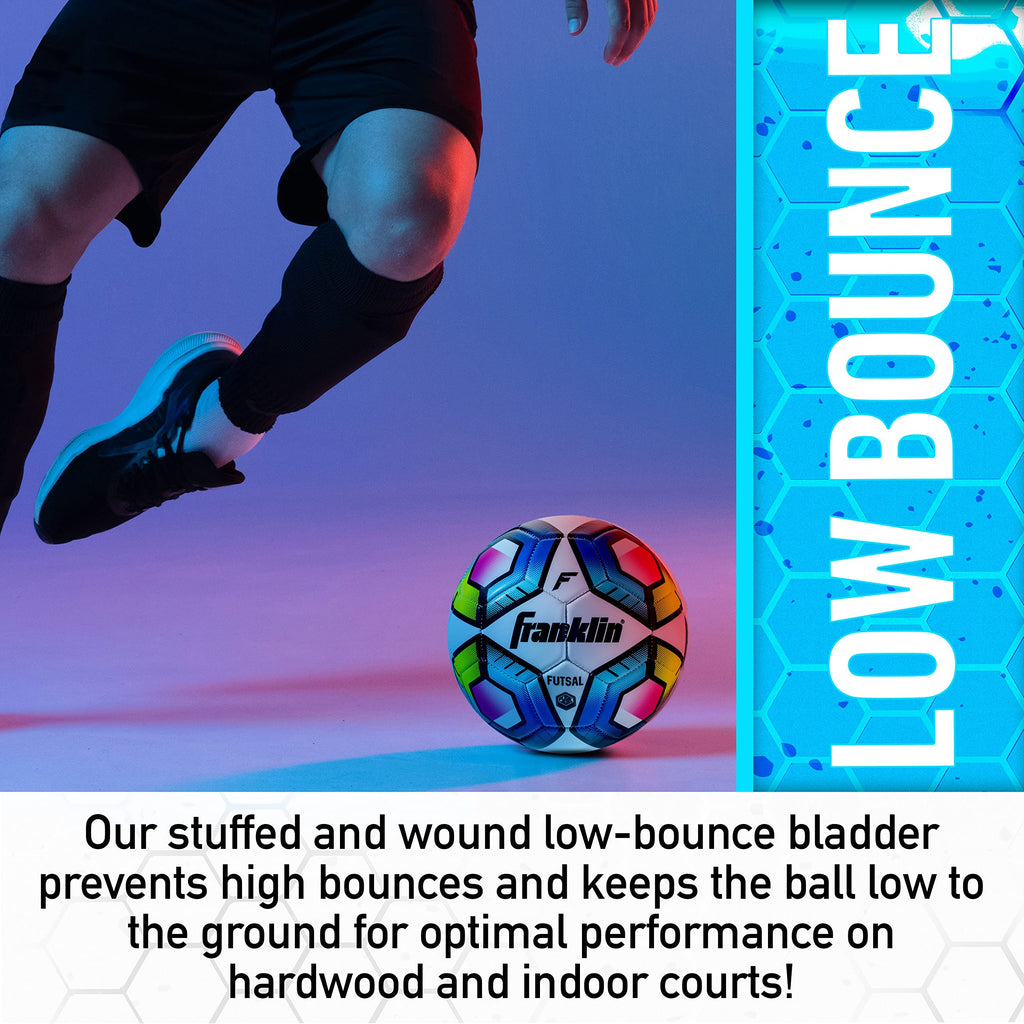 Franklin Sports Futsal Ball - Low Bounce Futsal And Indoor Soccer Training Ball - Heavy Indoor + Outdoor Futsal Ball - Junior Si