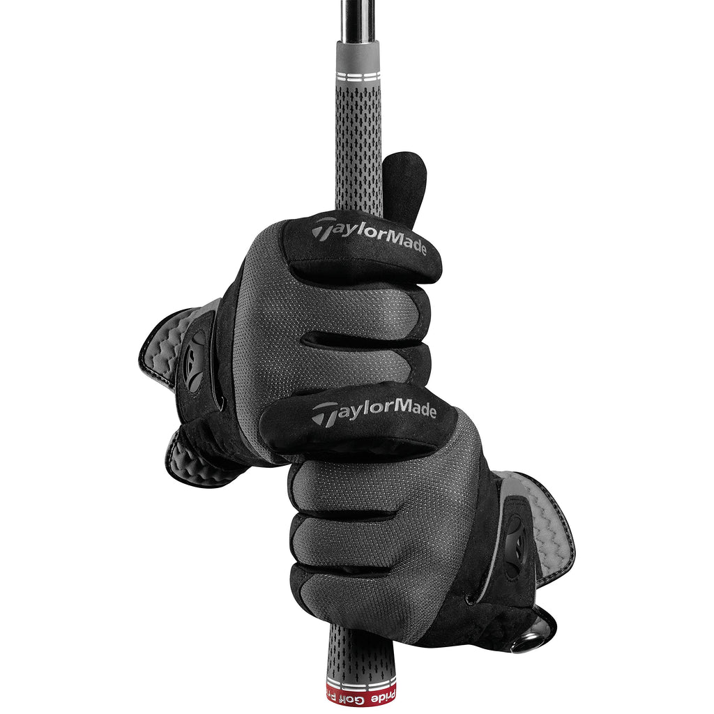 Taylormade Rain Control Cadet Glove (Black/Gray, Small), Black/Gray(Small, Pair)