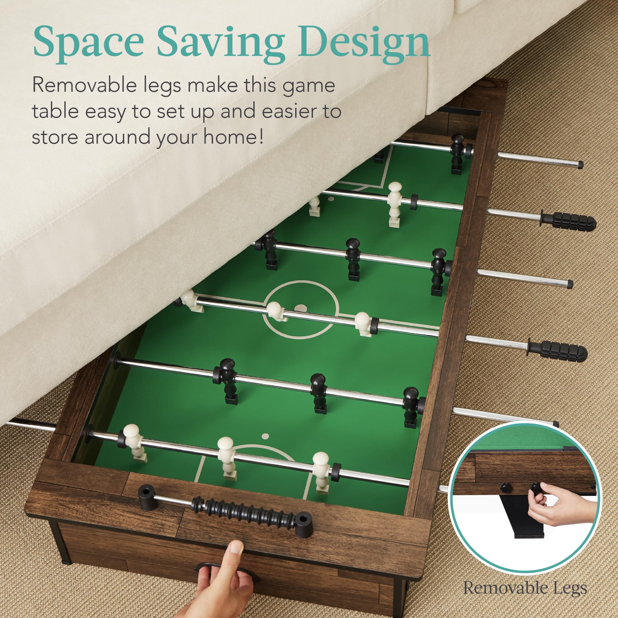 Best Choice Products 40In Tabletop Foosball Table, Compact Mini Arcade Table Hand Soccer For Kids And Adults, Home, Game Room W/