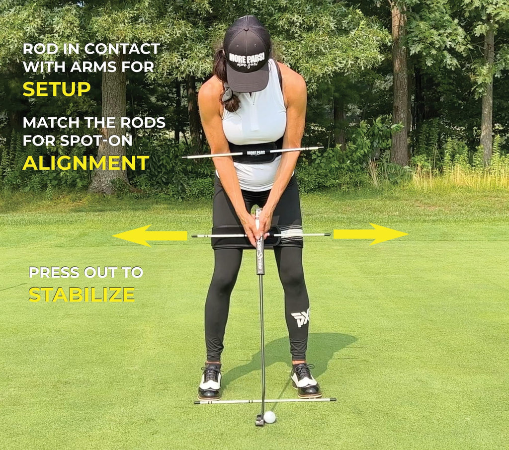 More Pars Putting Trainer With Mini Rods  Putting Setup & Stroke Trainer  Clear Visuals & Feels For Immediate Results (Regular S