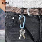 Booms Fishing Cc5 Multi-Use Carabiner Clips, 10 Pack 2.7 Small Caribeener Clips, Mini Keychain Caribeaner Clip, Aluminum D Ring