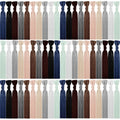 79Style 125Pcs Neutral Hair Ties For Women Elastic Ribbon Hair Ties Knotted Ponytail Holders No Breakage Cotton Fabric Hair Band
