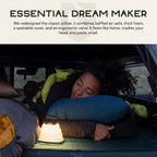 Nemo Fillo Backpacking & Camping Pillow | Soft Inflatable Travel Pillow With Integrated Stuff Sack, Abyss