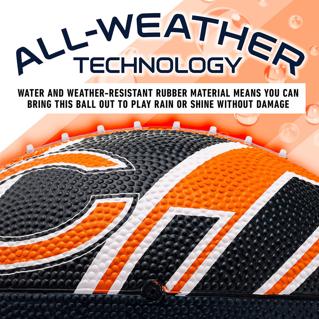 Franklin Sports NFL Chicago Bears Football - Youth Football - Mini 8.5 Rubber Ball - Perfect for Kids - Team Logos and Colors
