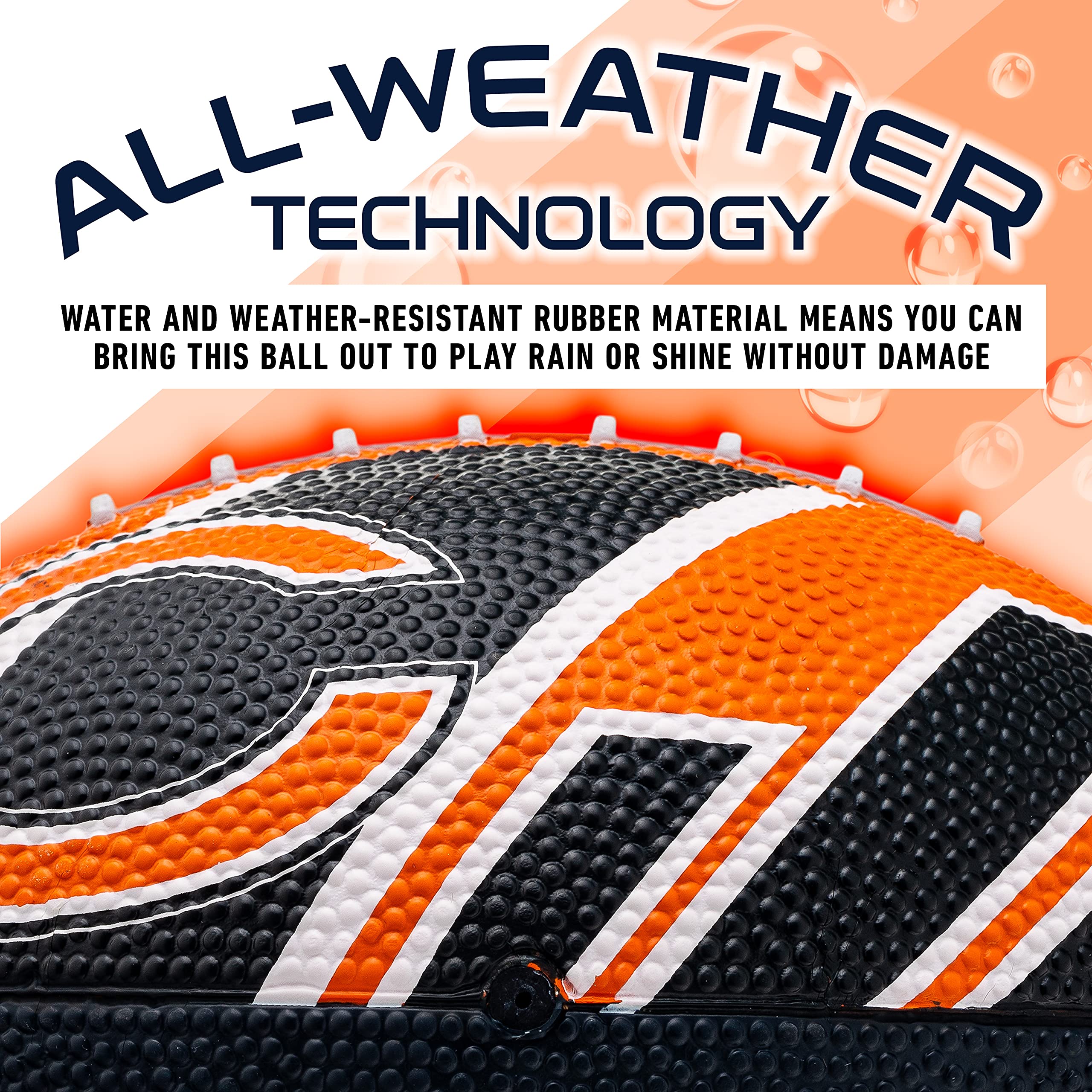 Franklin Sports NFL Chicago Bears Football - Youth Football - Mini 8.5 Rubber Ball - Perfect for Kids - Team Logos and Colors