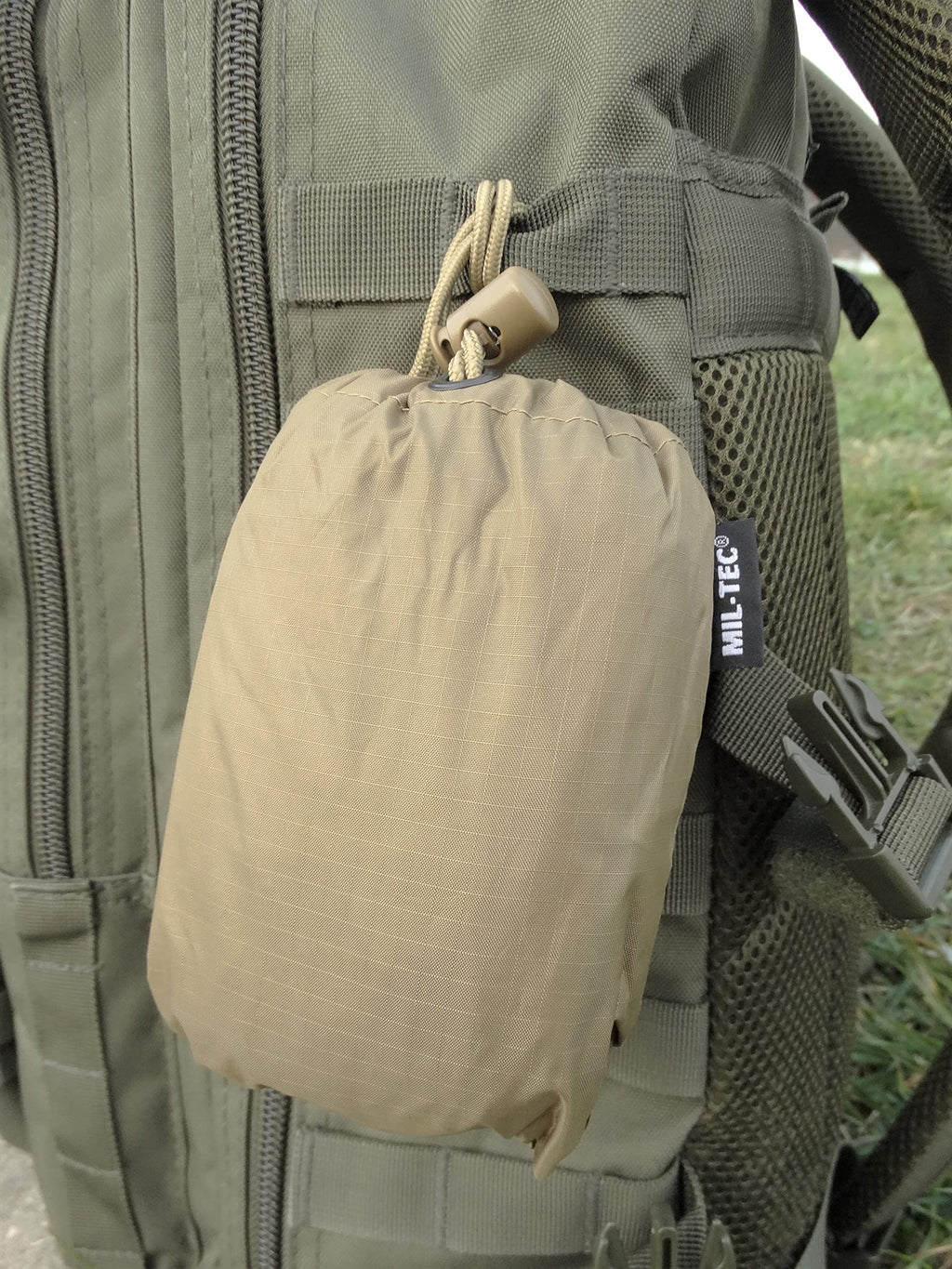 Mil-Tec Rucksack Waterproof Rainproof Cover Coyote Colour Backpack Cover 130 Liters Hiking Travel Camping
