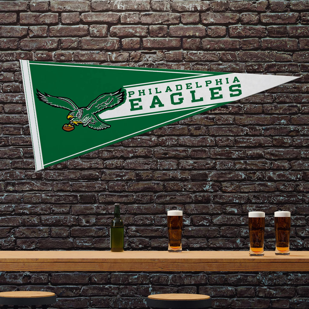 Rico Industries Nfl Football Philadelphia Eagles Retro 12'' X 30'' Felt Wall D  Cor Pennant - Great For Home/Bed Room/Man Cave D