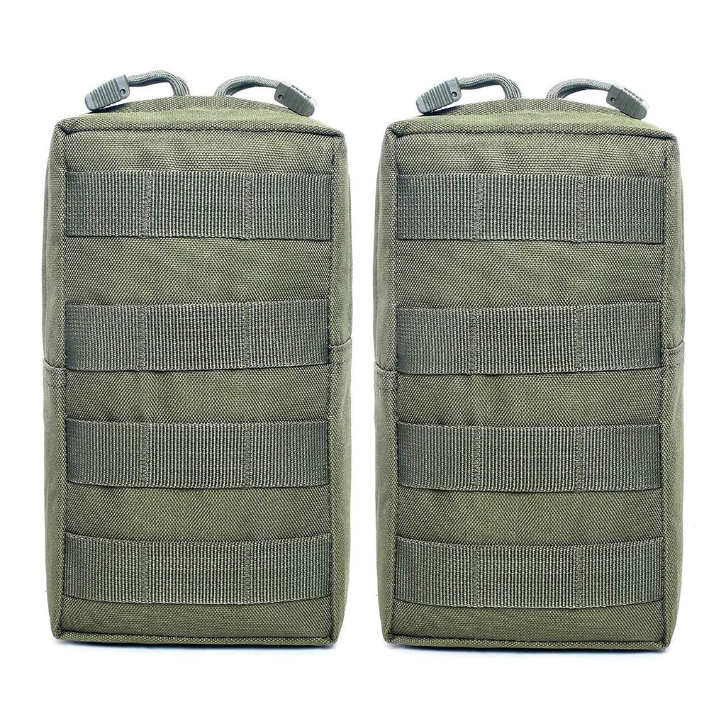 Tacticool 2 Pack Molle Pouches - Tactical Compact Water-Resistant Edc Pouch (2 Pack-Army Green)
