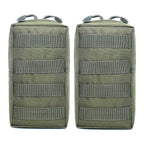 Tacticool 2 Pack Molle Pouches - Tactical Compact Water-Resistant Edc Pouch (2 Pack-Army Green)