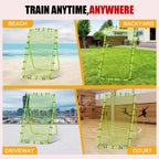 Volleyball Rebounder Net 7x4 Ft, 5-Angle Adjustable Rebounder Net with 2 Target Stripes & Portable Travel Bag, 10-MIN Setup Boun
