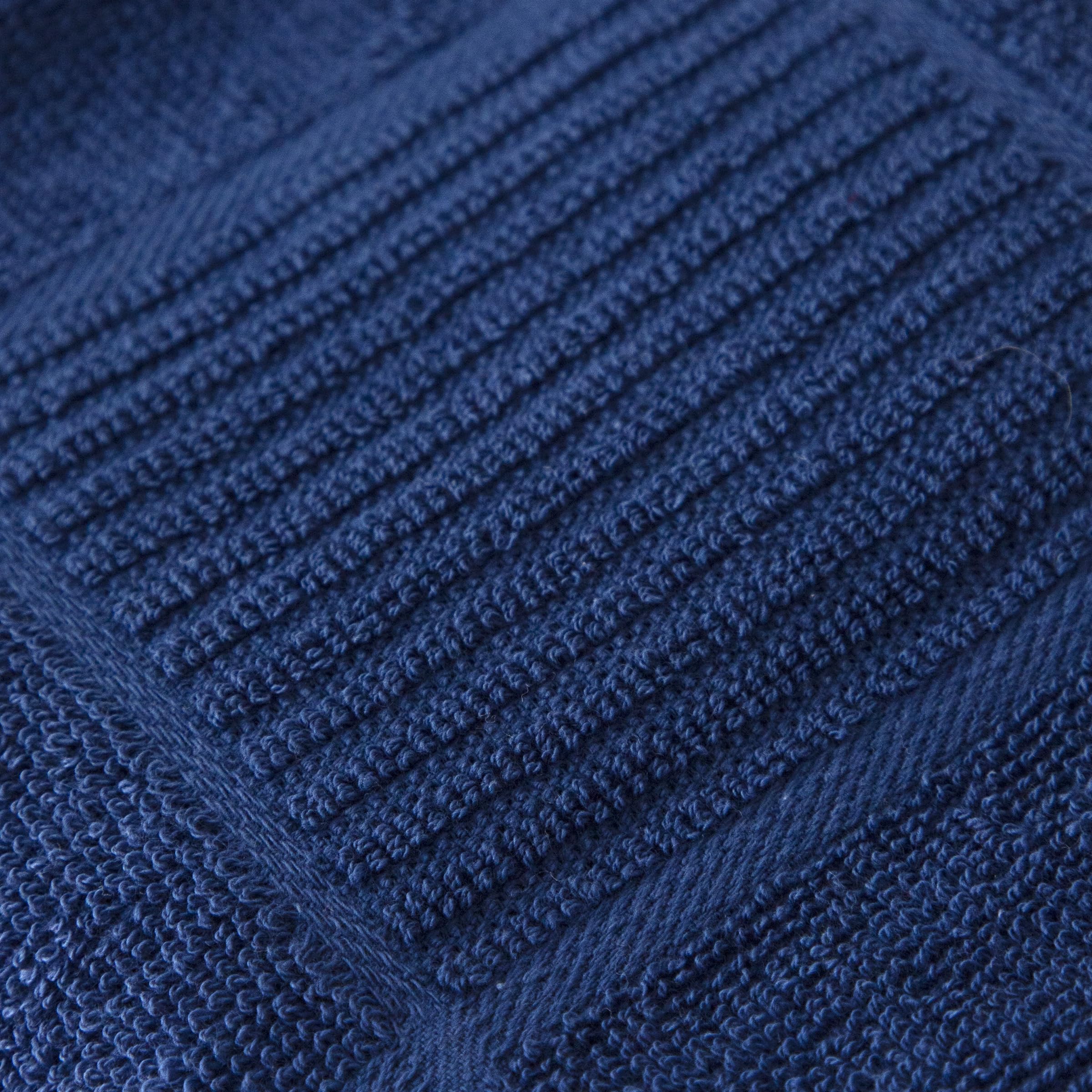 T-Fal Textiles 60918 2-Pack Parquet Design 100-Percent Cotton Kitchen Dish Towel, Blue, Solid/Check-2 Pack, 2 Count