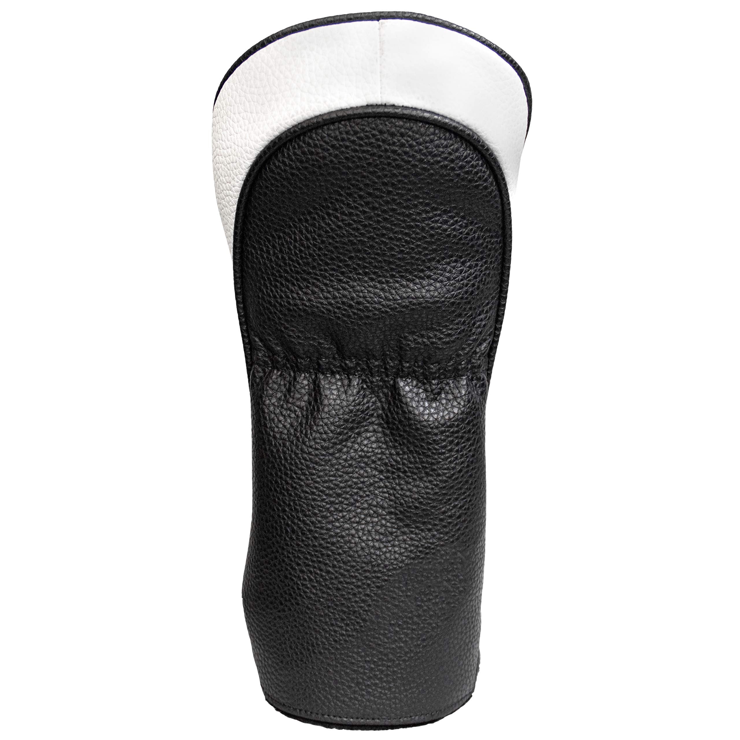 Proactive Sports Vintage Golf Club Head Covers For Driver | 1 Headcover For Up To 460Cc | Classic Leather Look | Black/White