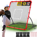 TELURY Heavy Duty Baseball Rebounder Net 4x4.5 FT Pitchback with 3 Adjustable Angles, Baseball and Softball Bounce Back Net for 