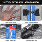 Trampoline Replacement 12 13 14 15 16 Ft Trampoline Safety Net Round Frame Trampolines Enclosure Net Weather Resistant Trampolin