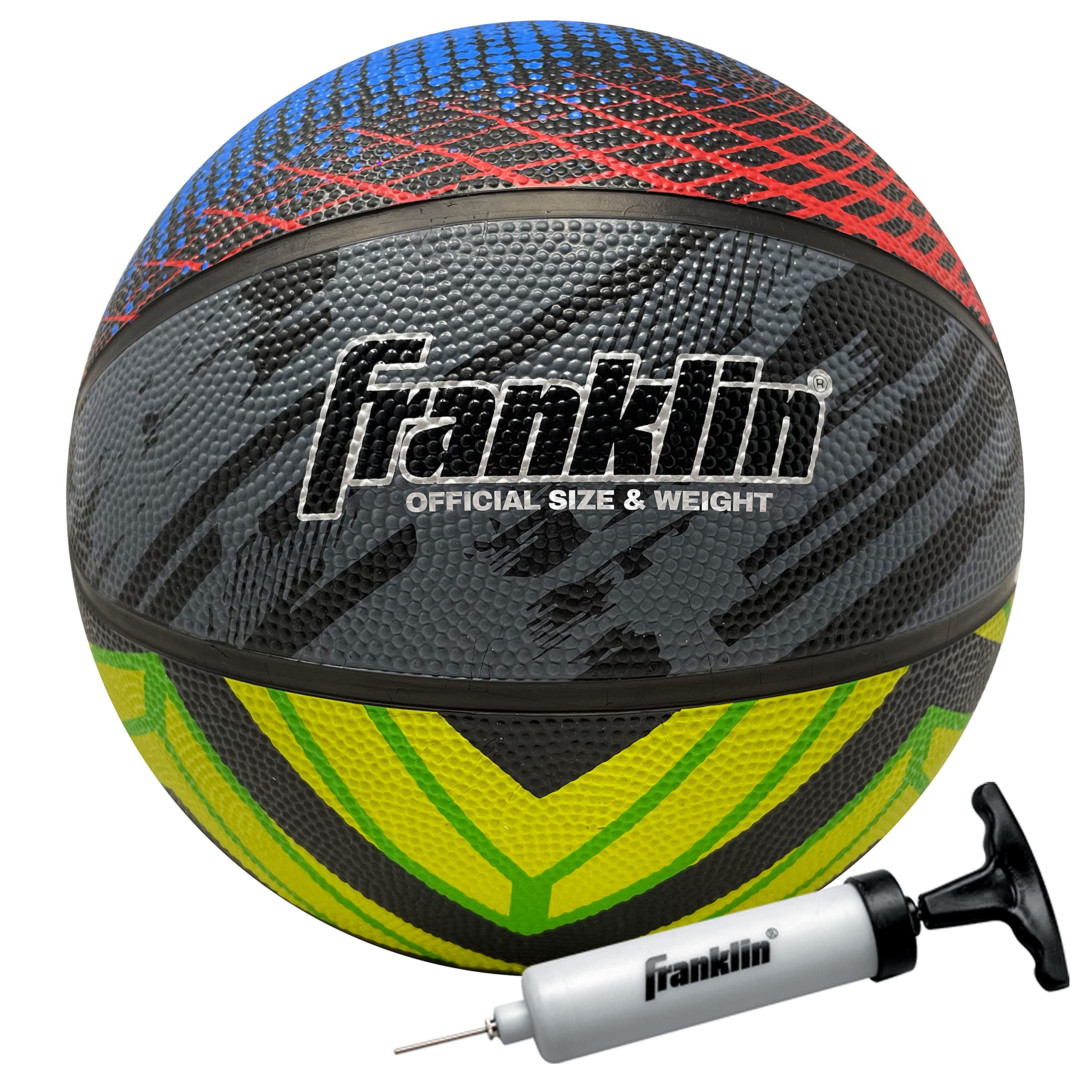 Franklin Sports Mystic Basketball - Official Size Basketball - Indoor + Outdoor Ball - 29.5'' Men'S Rubber Ball - Air Pump Inclu
