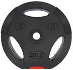 Balancefrom Vinyl Standard 1-Inch Plate Weight Plate For Strength Training And Weightlifting, 20-Pound, Pair
