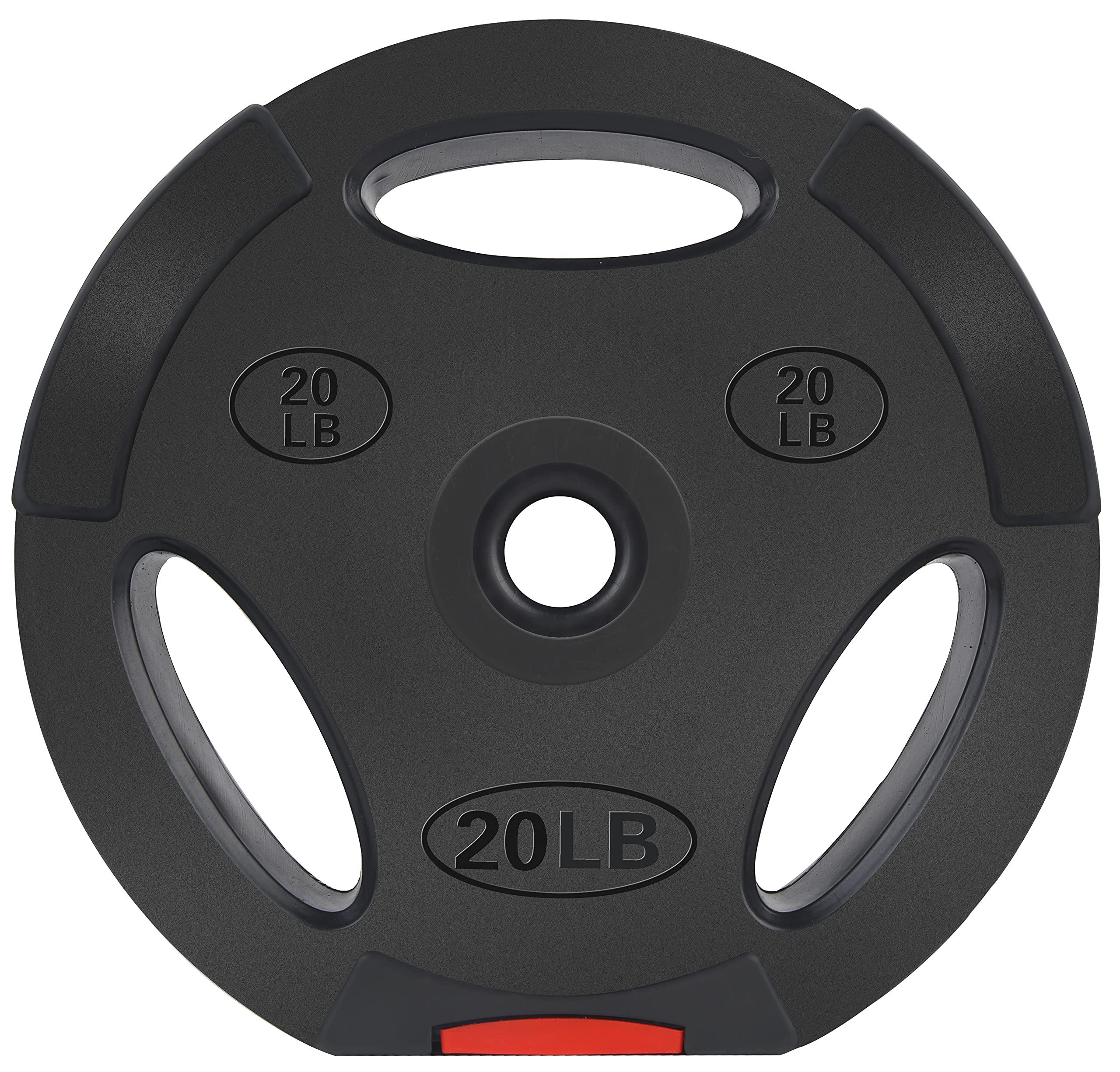 Balancefrom Vinyl Standard 1-Inch Plate Weight Plate For Strength Training And Weightlifting, 20-Pound, Pair