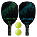 Franklin Sports Pickleball Paddle And Ball Set -Wooden Rackets + Pickleballs - 2 Players - Activator - Usa Pickleball (Usapa) Ap
