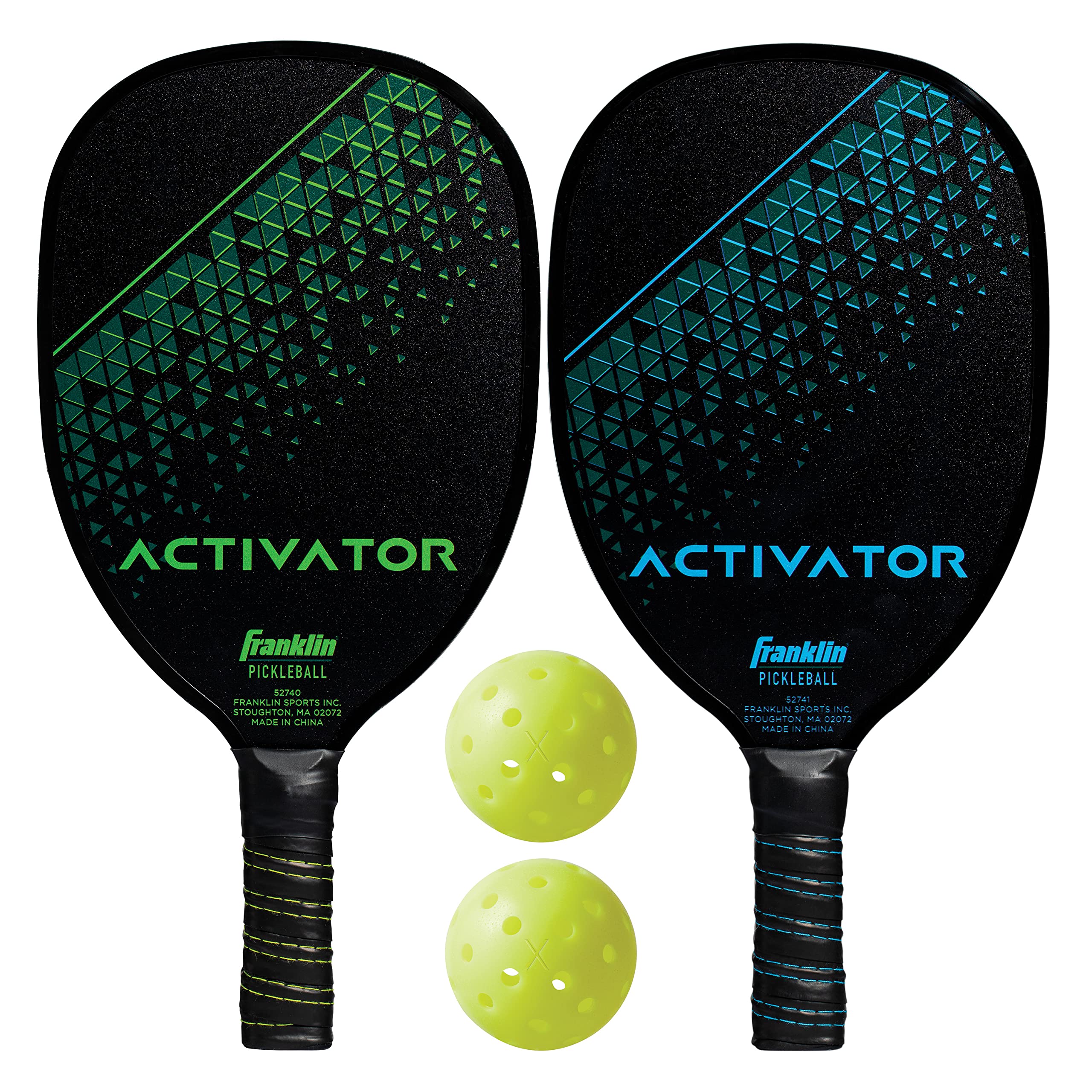 Franklin Sports Pickleball Paddle And Ball Set -Wooden Rackets + Pickleballs - 2 Players - Activator - Usa Pickleball (Usapa) Ap