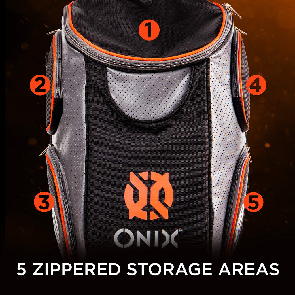 Onix Pickleball Durable Backpack Is Designed To Carry Paddles, Balls, Apparel, And Water Bottles