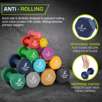 Prosourcefit Neoprene Dumbbell Coated For Non-Slip Grip, Blue, 8Lb