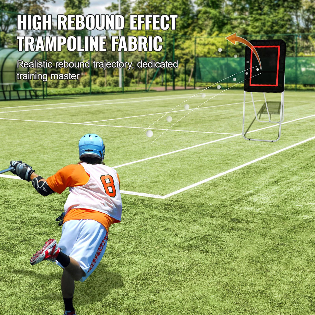 Vevor Folding Lacrosse Rebounder For Backyard, 3X4 Ft Volleyball Bounce Back Net, Pitchback Throwback Baseball Softball Return T