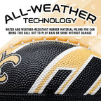 Franklin Sports Nfl New Orleans Saints Football - Youth Football - Mini 8.5'' Rubber Ball - Perfect For Kids - Team Logos And Co
