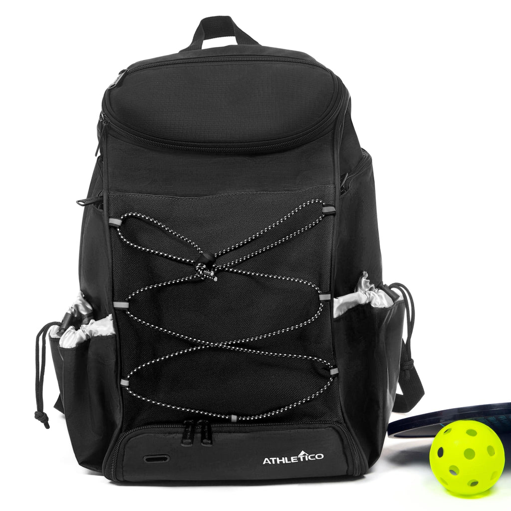 Athletico 35L Pickleball Backpack - Pickleball Bags For Men Or Women Includes Pickleball Ball Holder (Black)