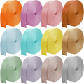 Grosun 12 Rolls Nylon Webbing Straps, 1 inch, 1.5 inch, 2 inch Widths, 10 Yards, 25 Yards, 50 Yards, 3.3 Yards Lengths, Multicol