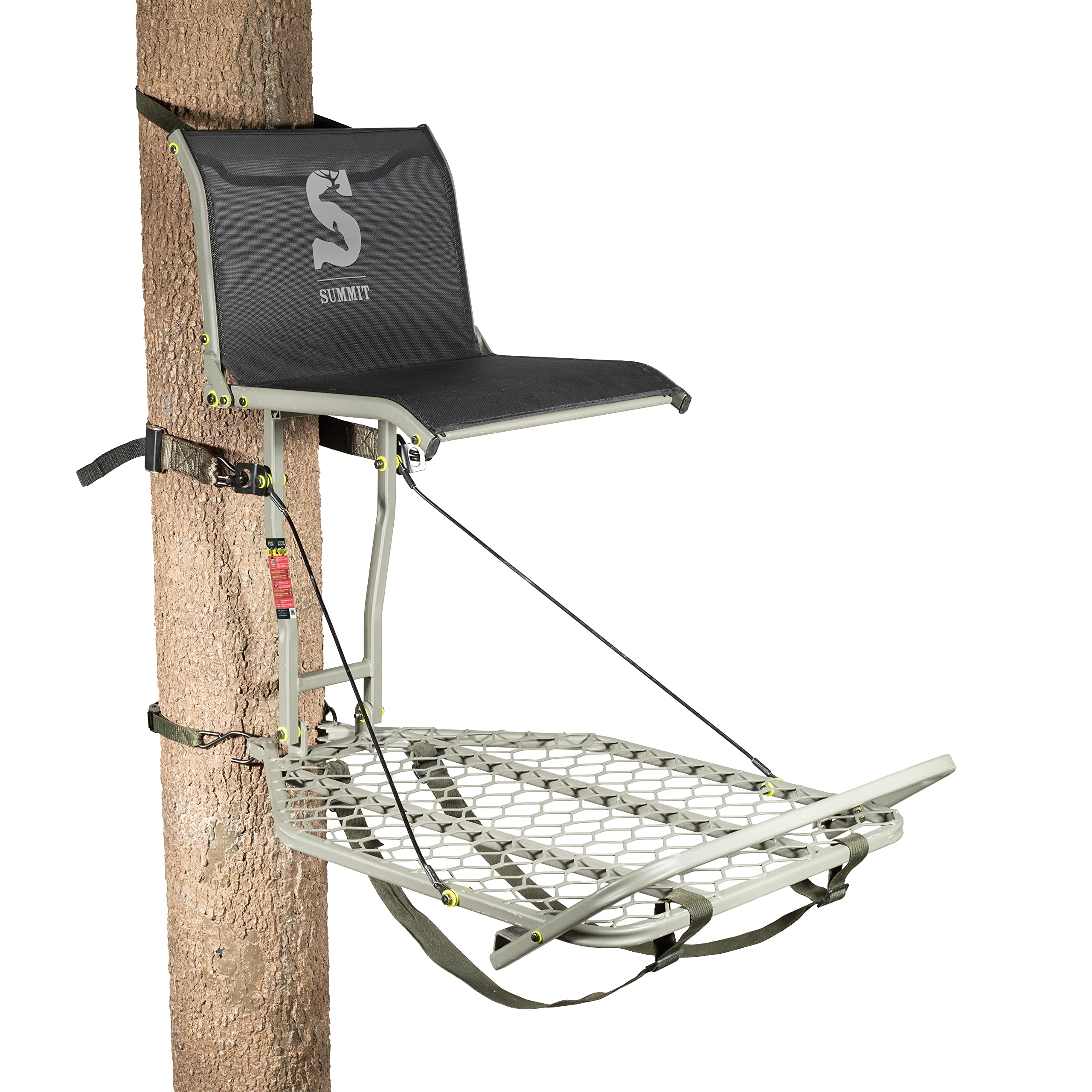Summit Treestands Ledge Xt Hang-On Tree Stand | Lightweight | Folding Comfort-Mesh Seat (Su82117),Black