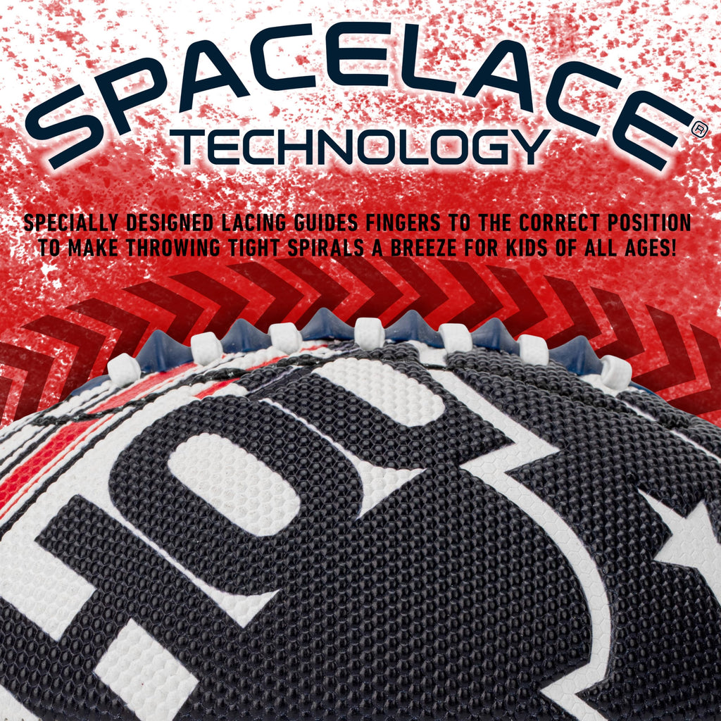 Franklin Sports Nfl Houston Texans Football - Youth Mini Football - 8.5'' Junior Size Ball - Spacelace Easy Grip Texture- Perfec