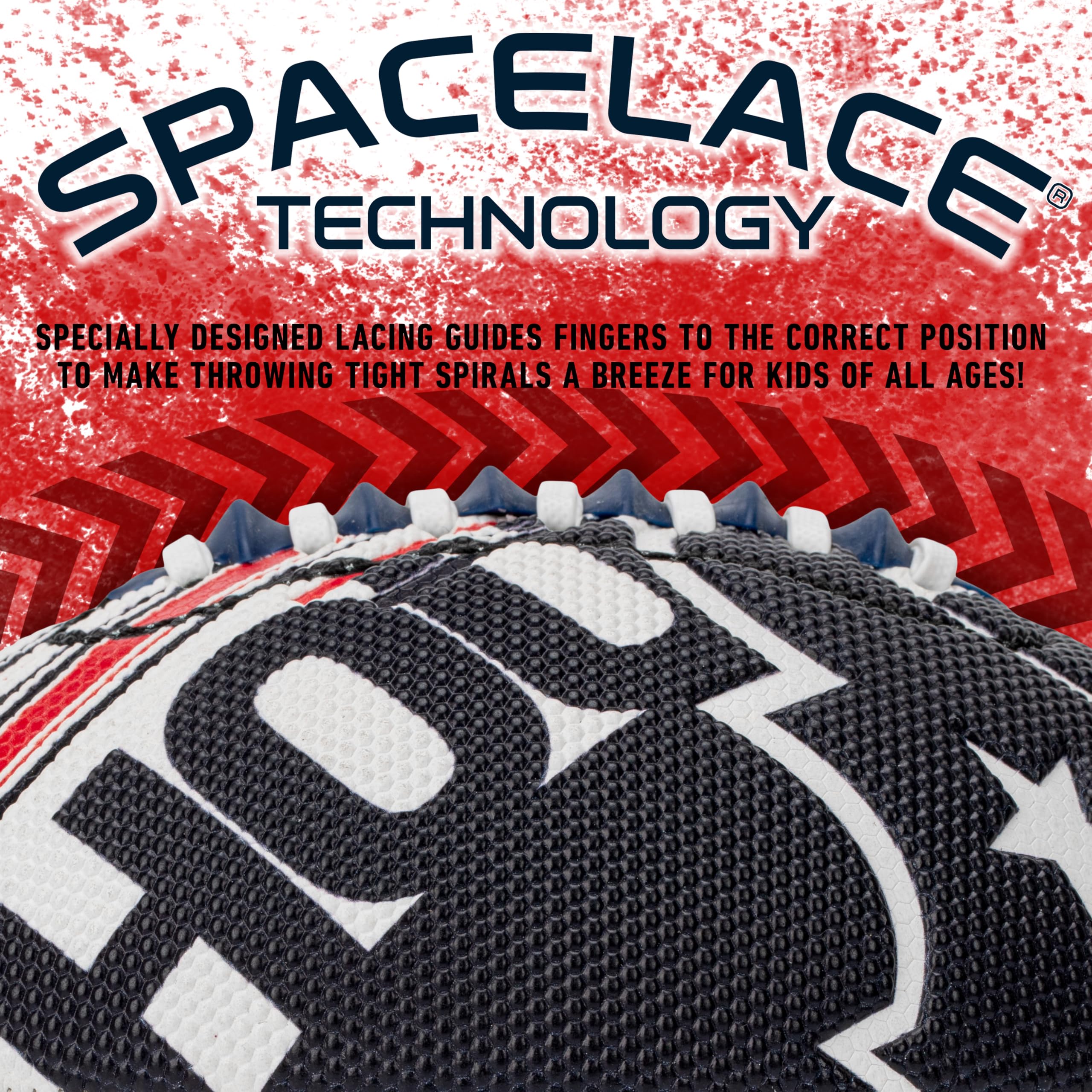 Franklin Sports Nfl Houston Texans Football - Youth Mini Football - 8.5'' Junior Size Ball - Spacelace Easy Grip Texture- Perfec