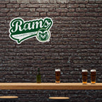 Rico Industries Ncaa Colorado State Rams Distressed Shape Cut Pennant - Home And Living Room D  Cor - Soft Felt Ez To Hang