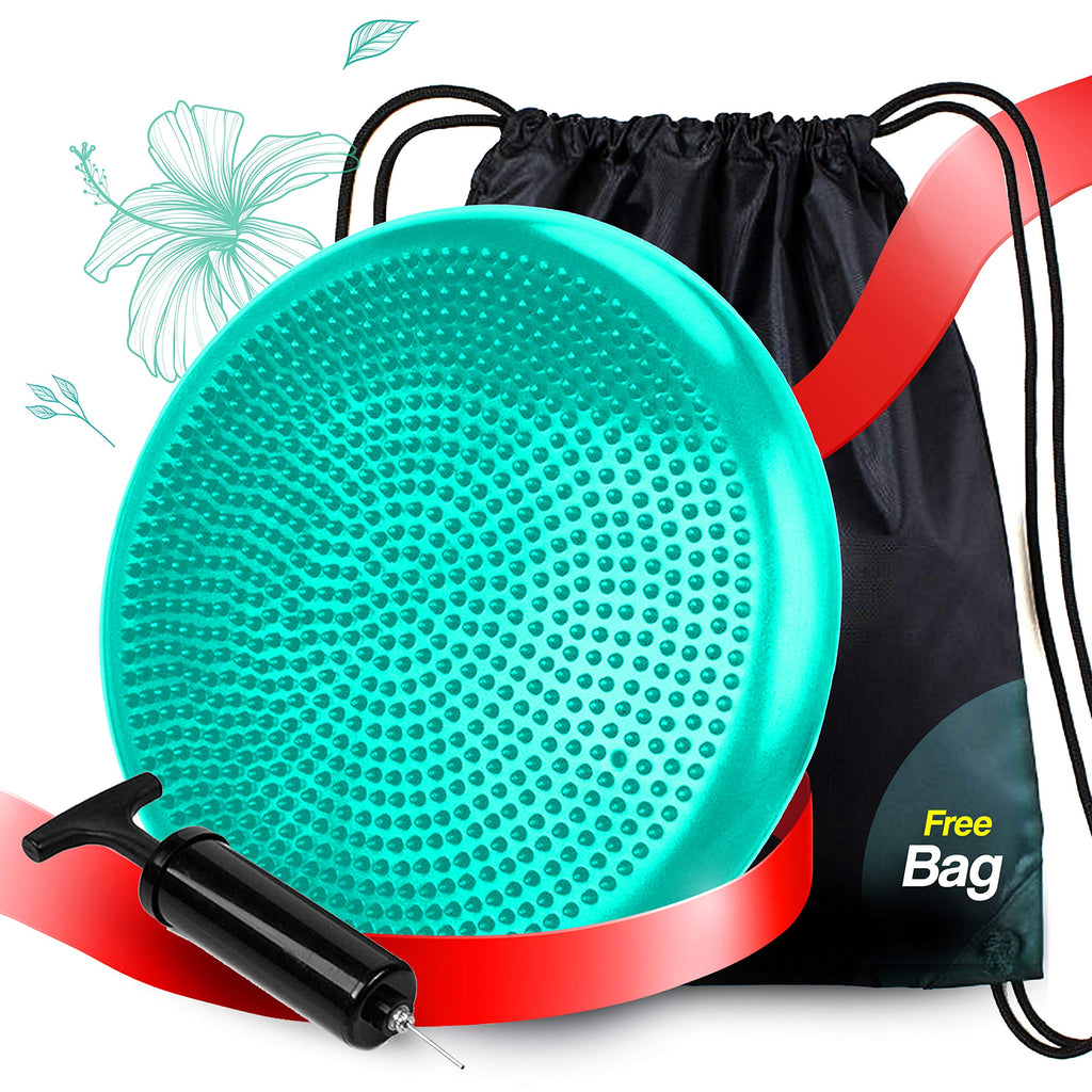 Rfaqk Inflated Air Stability Wobble Cushion - Wiggle Seat To Improve Sitting Posture & Attention, Stability Balance Disc For Phy