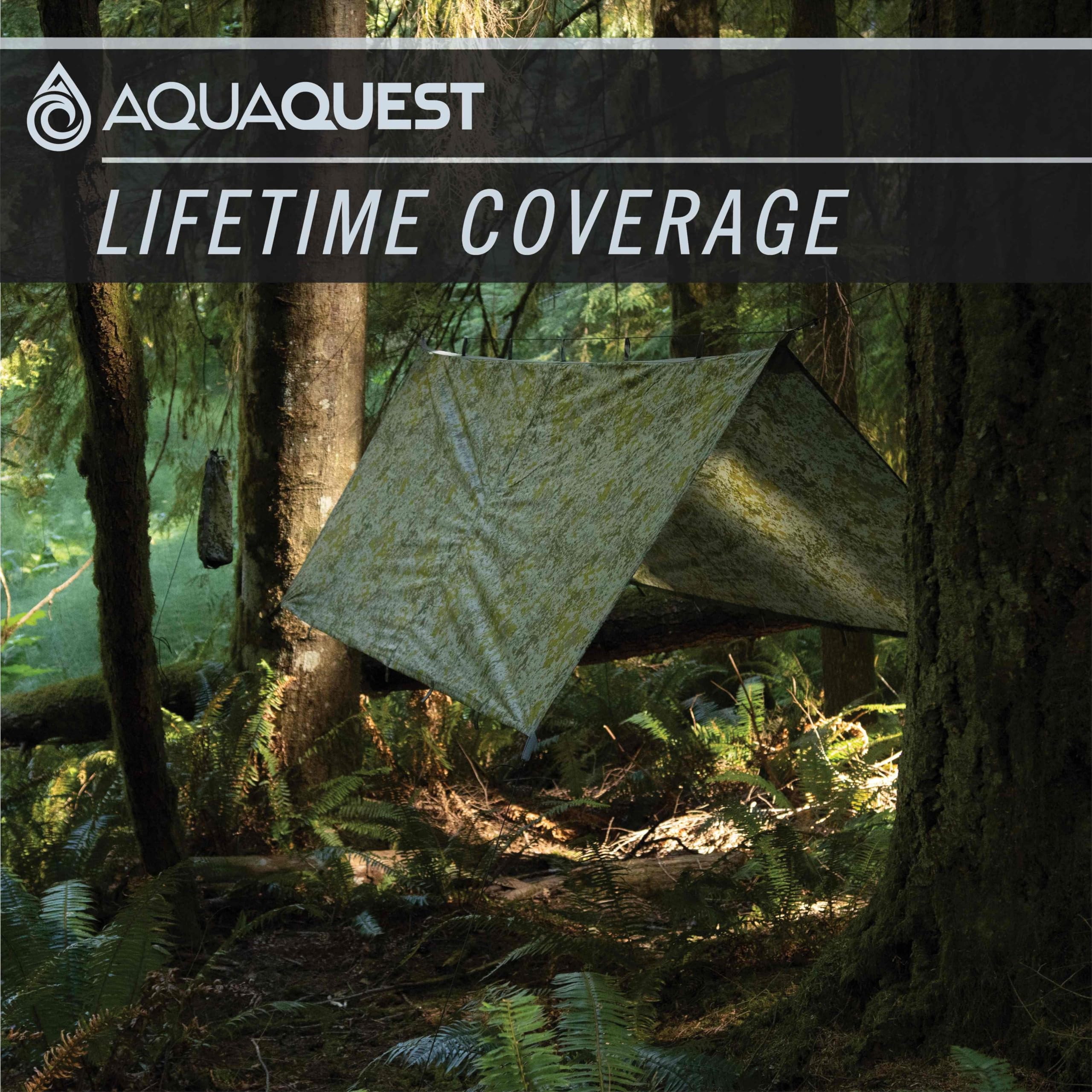 Aquaquest Defender Tarp - Heavy-Duty Waterproof (20,000 Mm) Seam-Taped Rain Fly For Camping, Bushcraft & Survival - 20  13 Olive
