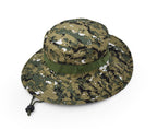 Outdoor Wide Brim Sun Protect Hat, Classic Us Combat Army Style Bush Jungle Sun Cap For Fishing Hunting Camping Green Digital Ac