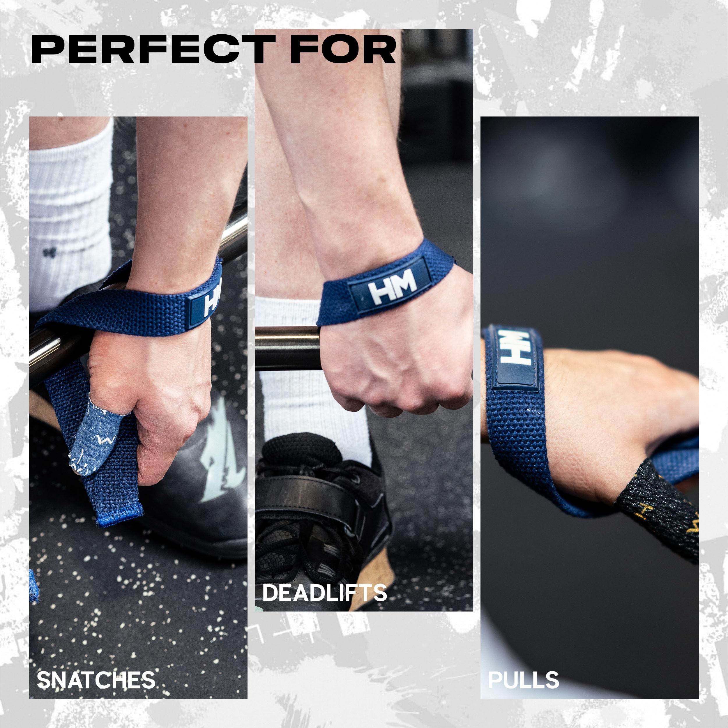 Weightlifting House Lifting Wrist Straps - Hand Wraps For Olympic Lifting, Snatch, Pulls, And Deadlift Straps - Grip Strength Tr