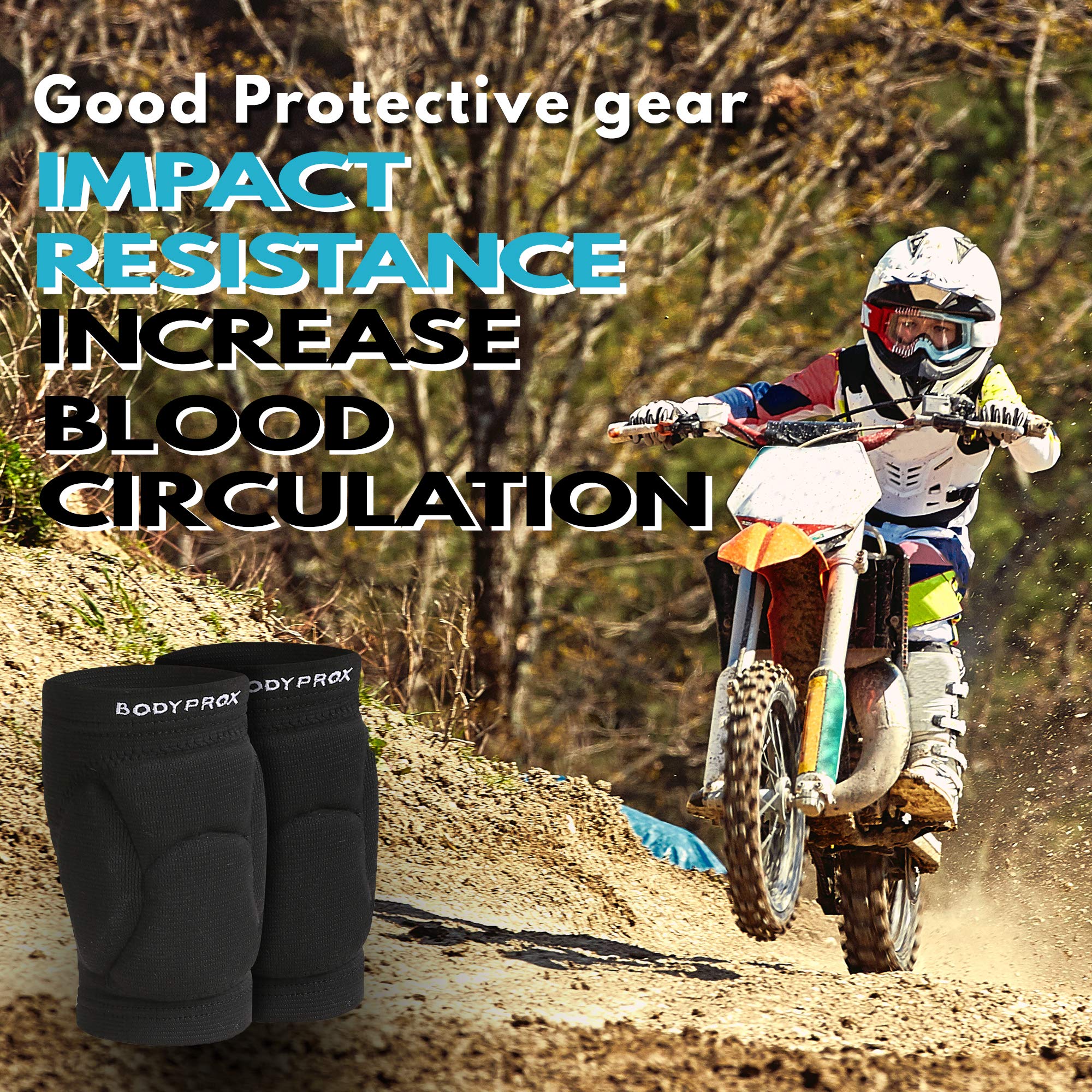 Bodyprox Volleyball Knee Pads For Junior Youth, 1 Pair Unisex (13-18 Years)