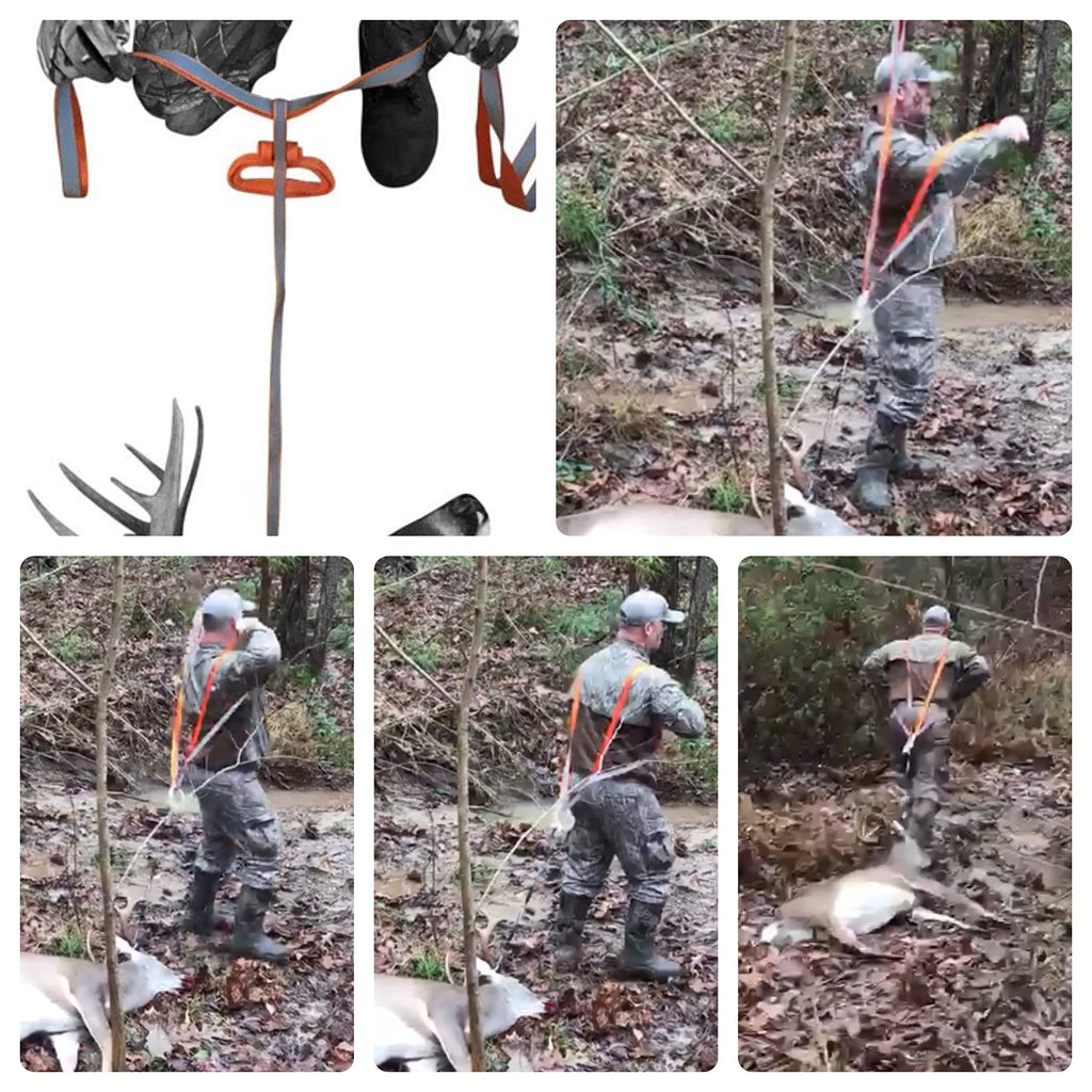 Multus Deer Drag Harness Quick And Easy To Use Hunting Gear For Deer Hunters - 3 Pack