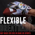 Franklin Sports Pittsburgh Steelers Youth Nfl Football Receiver Gloves - Receiver Gloves For Kids - Nfl Team Logos And Silicone