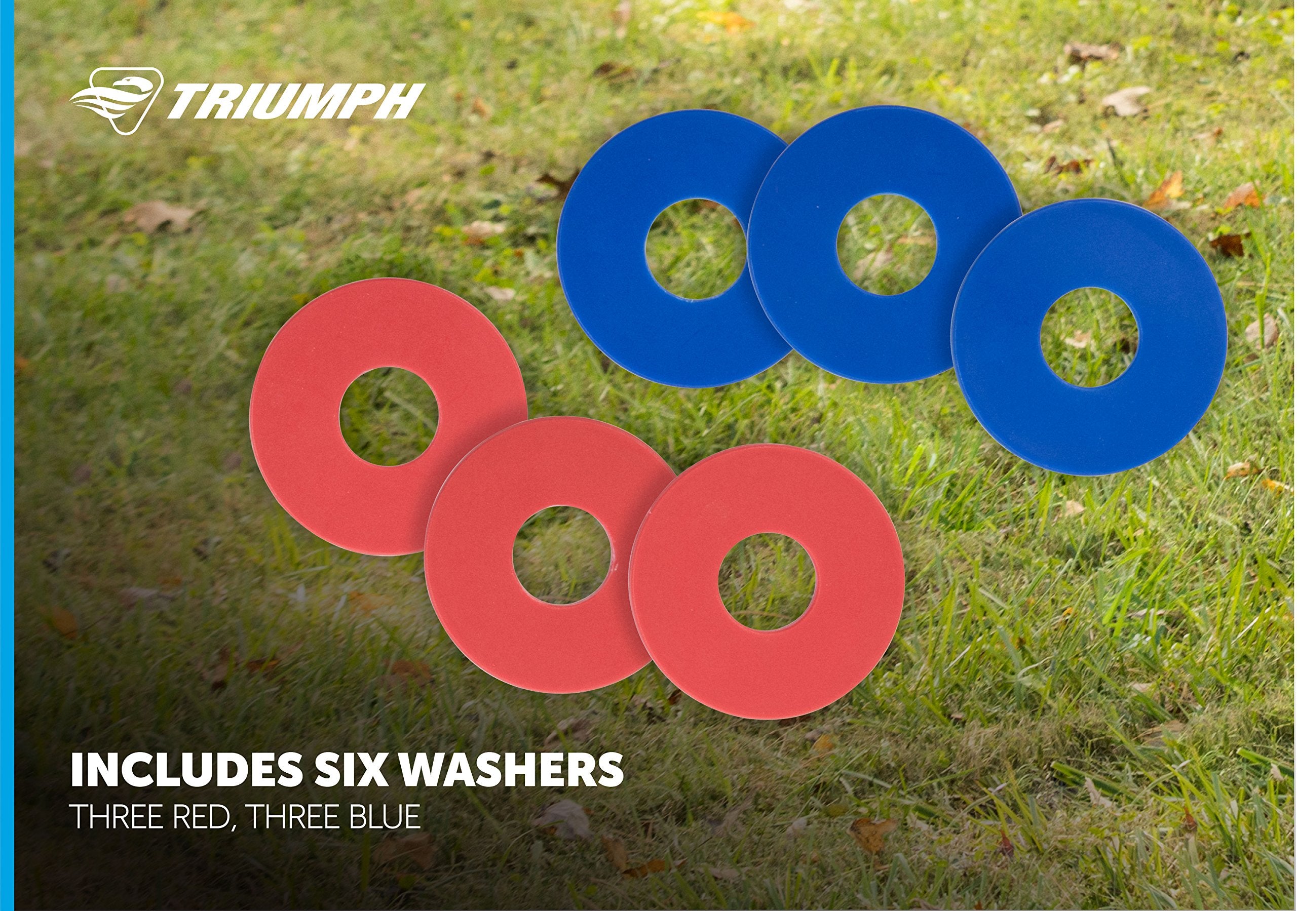 Triumph Sports 2-In-1 Bag Toss/ Washer Toss Combo - Includes 2 Game Platforms, 6 Toss Bags, 6 Washers, Medium